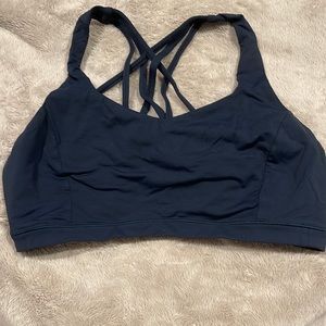 Free to Be Serene lululemon Sports Bra Size 10 dark blue